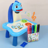 Kids Projection Drawing Board LED Projector Painting & Writing Table